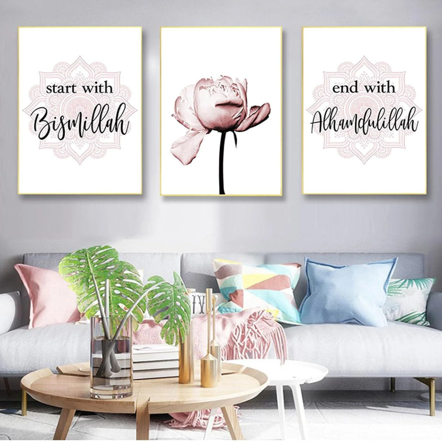 3 Pcs Aesthetic Islamic Frame set