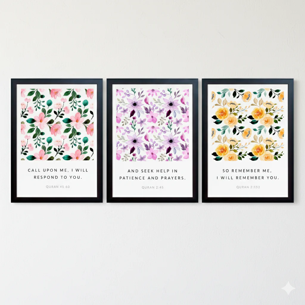 Set of 3 Islamic Frames
